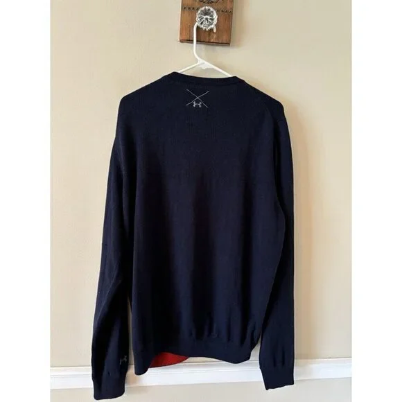NWT Under Armour Mens Size XL Blue Cashmere Silk Blend Pullover Sweater